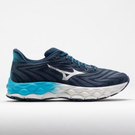 Mizuno Wave Sky 8 Men's Running Shoes Blue Wing Teal/Silver Size 9.5 Width D - Medium