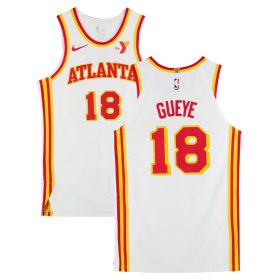Mouhamed Gueye Atlanta Hawks Game-Used #18 White Nike Jersey vs. Orlando Magic on April 13, 2025 - Size 48+4