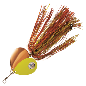 Musky Mayhem Tackle Double Showgirl Spinner - 7-1/2'' - Candy Corn