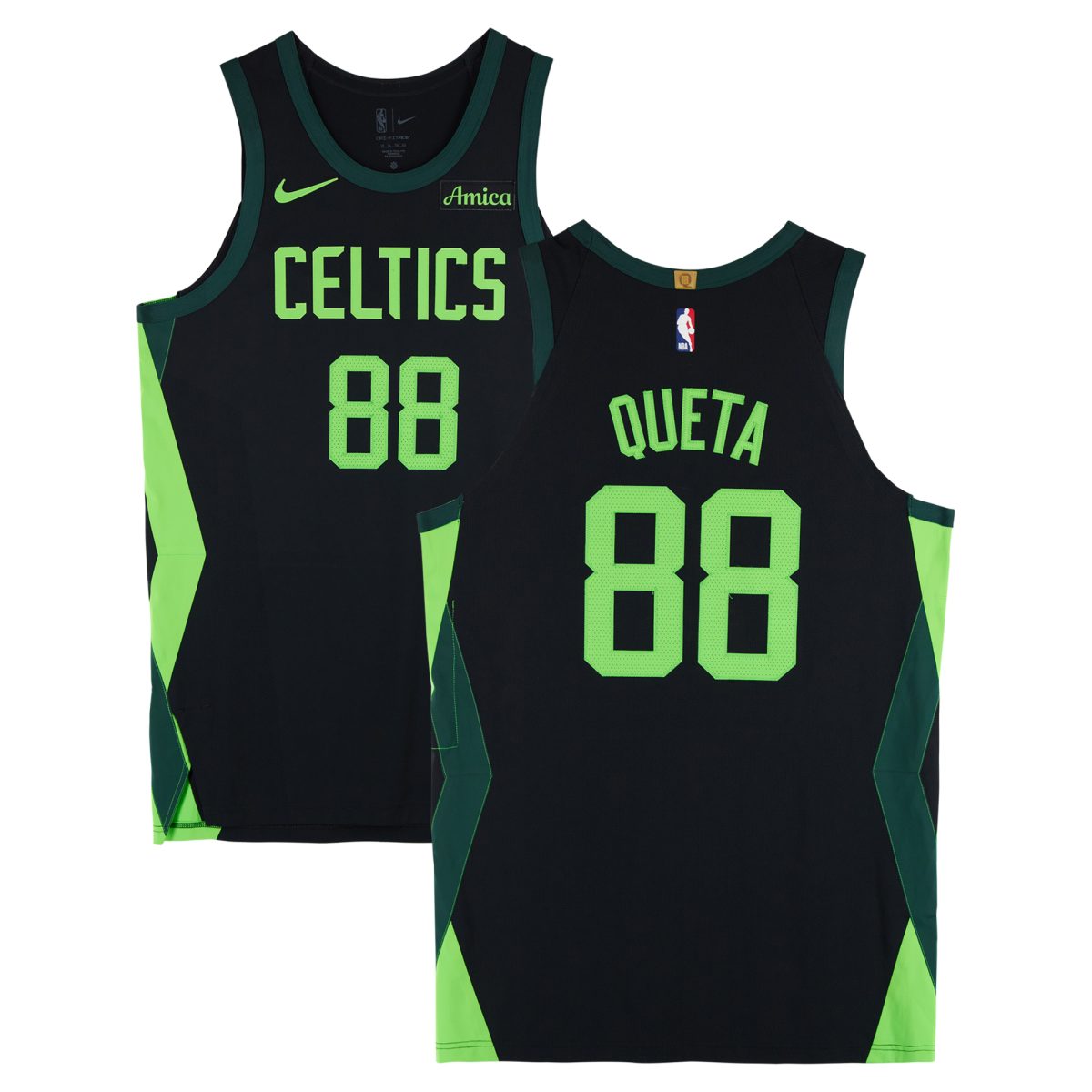 Neemias Queta Boston Celtics Game-Used #88 Black Nike City Edition Jersey vs. Charlotte Hornets on April 13, 2025 - Size 50+4