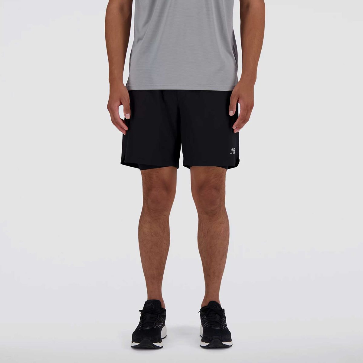 New Balance AC Lined Short 7" Men's Running Apparel Black, Size Large
