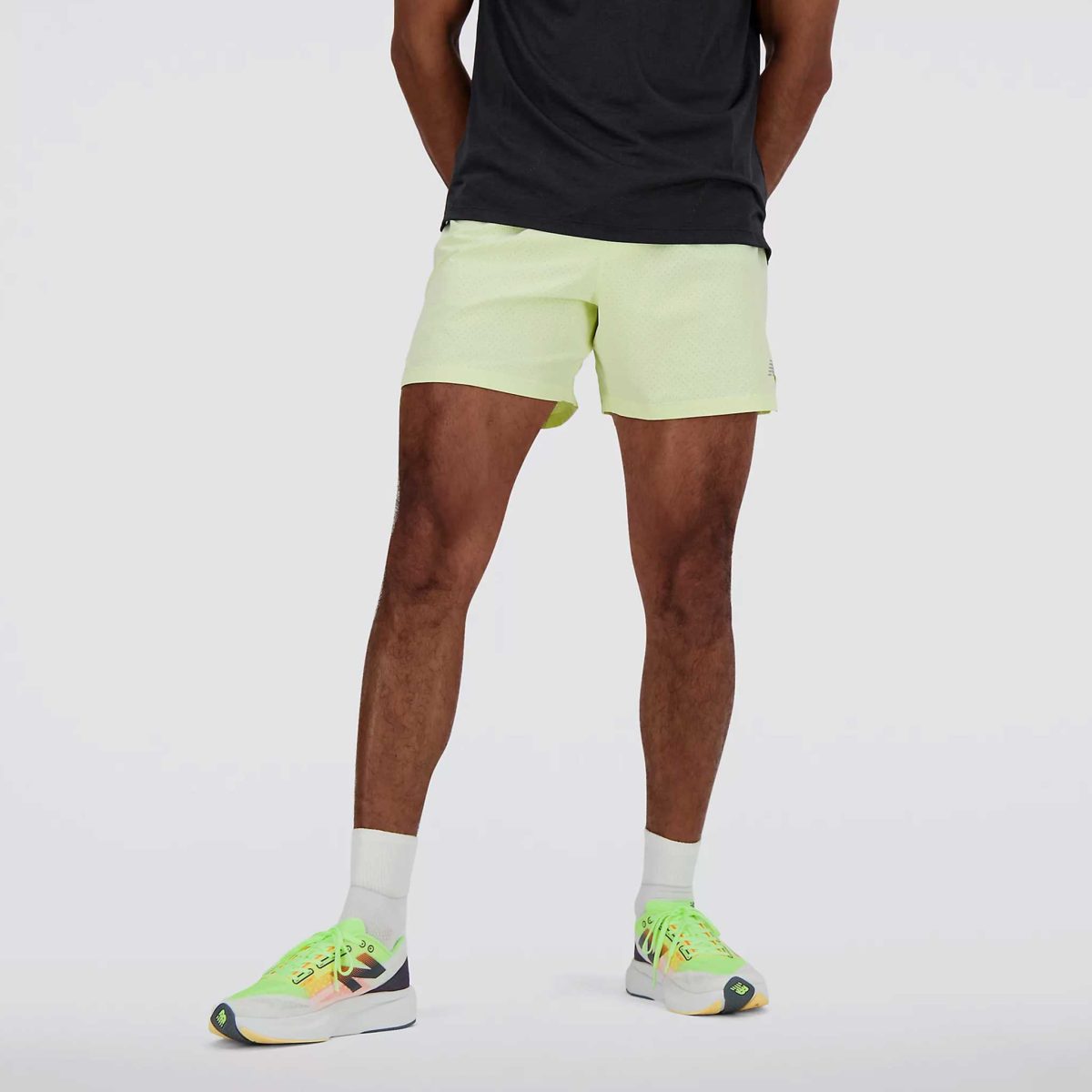 New Balance RC Short 5" Men's Running Apparel Limelight, Size Large