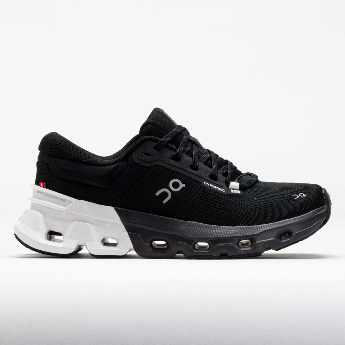 On Cloudflyer 5 Men's Running Shoes Black/White Size 9.5 Width D - Medium