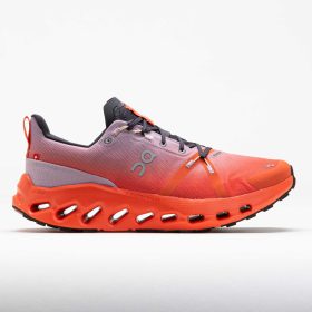 On Cloudsurfer Trail Waterproof Men's Trail Running Shoes Mauve/Flame Size 11.5 Width D - Medium