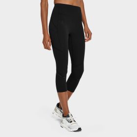 On Movement 3/4 Tights Women's Running Apparel Black, Size Medium