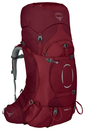 Osprey Ariel 55 Backpacks for Ladies - Claret Red - XS/S