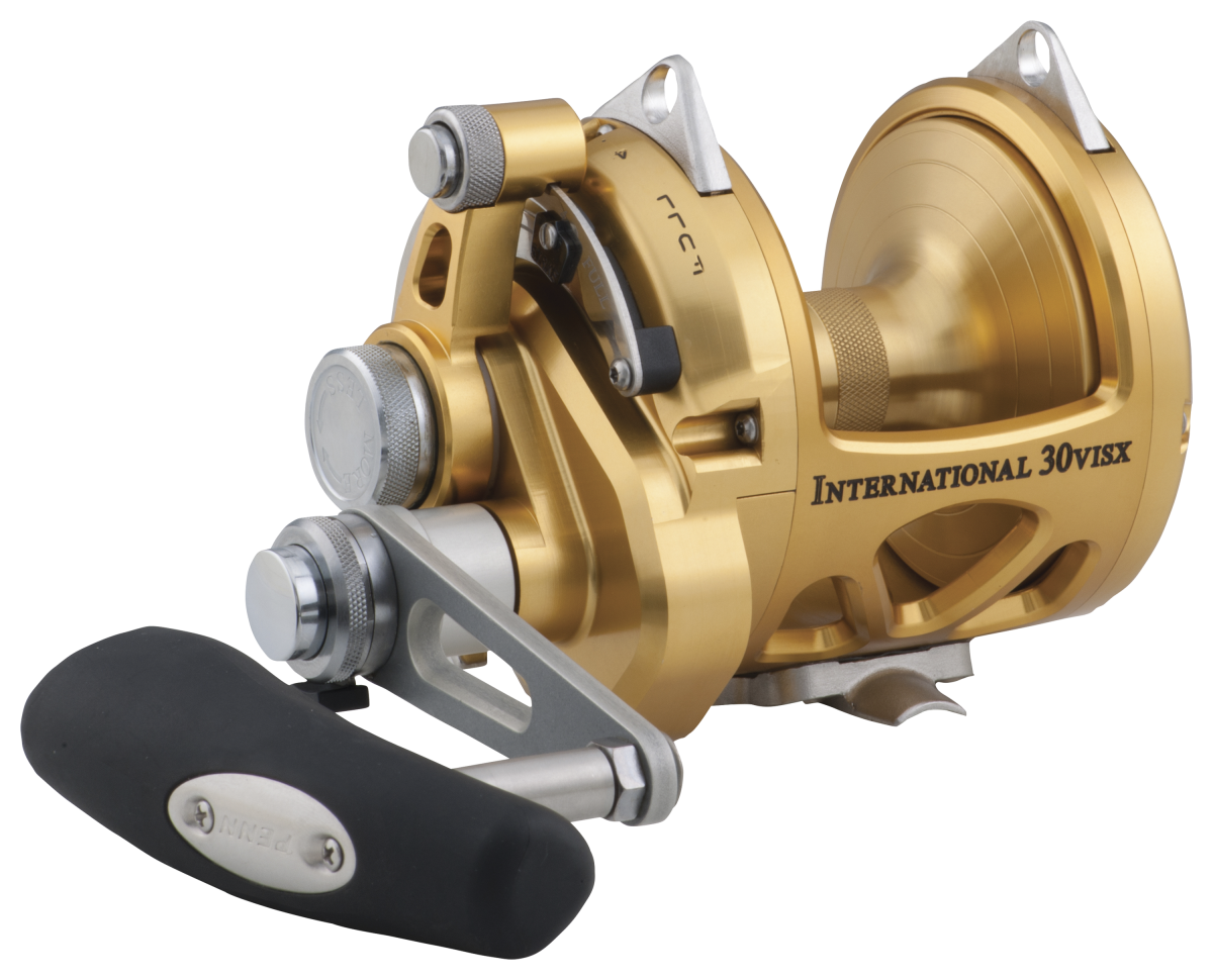 PENN International VISX Gold Two-Speed Lever Drag Reel - 4.1:1/1.4:1 - 50/440