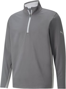 PUMA Gamer Men's Golf Quarter Zip Pullover - Grey, Size: X-Large