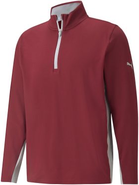 PUMA Gamer Men's Golf Quarter Zip Pullover - Red, Size: Large