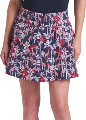 PUMA Womens Sandy Printed Golf Skirt - Blue, Size: Large