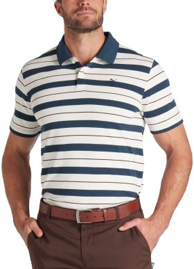 PUMA x Quiet Men's Golf Club Sunday Stripe Men's Golf Polo - White, Size: Large