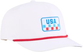 PUMA x Volition USA Five Panel Snapback Men's Golf Hat - White, Size: One Size