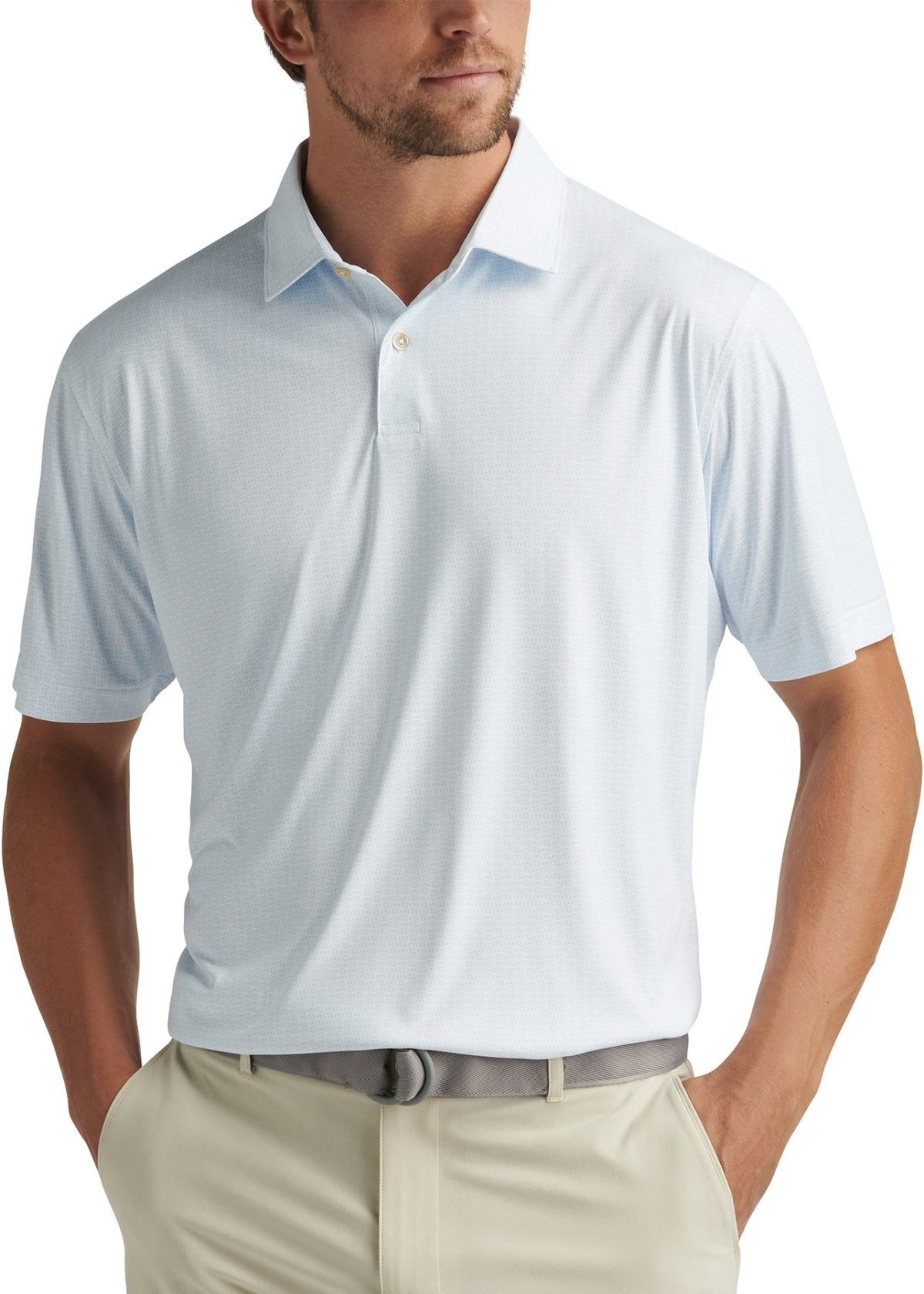 Peter Millar Featherweight Rays For Days Men's Golf Polo - White, Size: Large