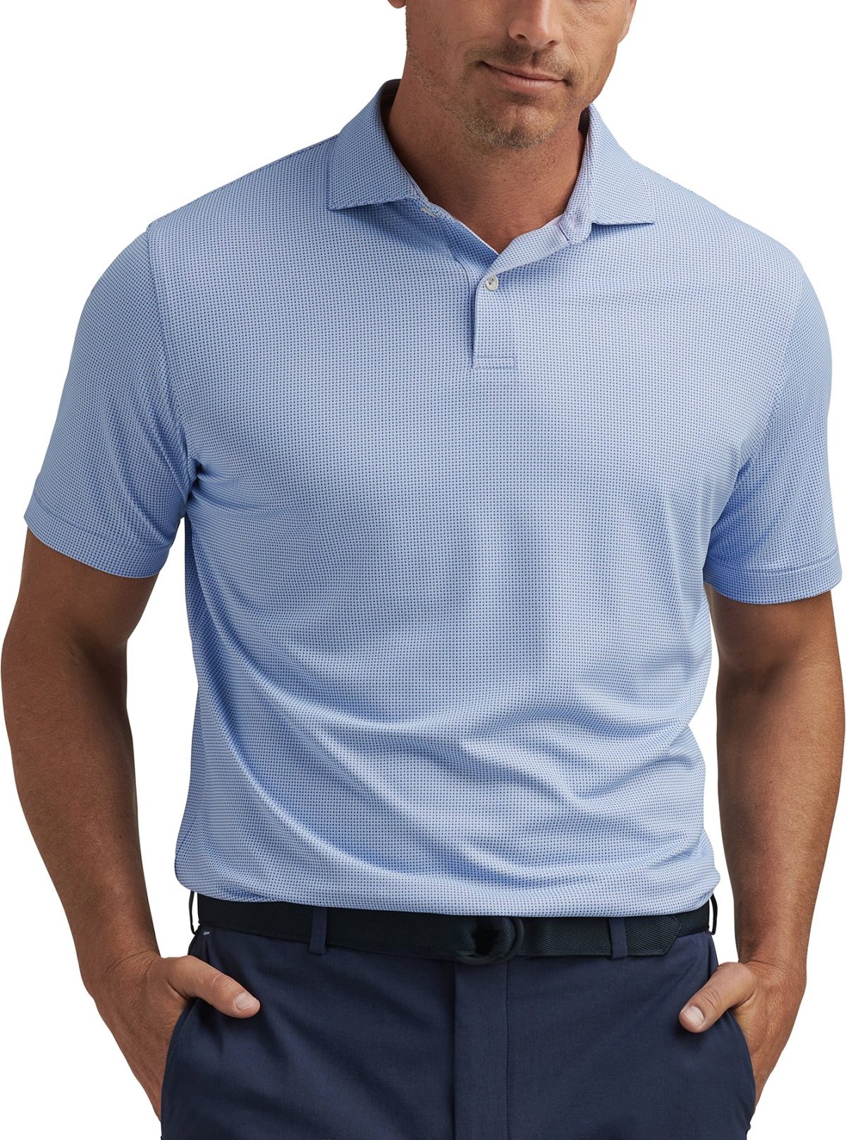 Peter Millar Grovewood Performance Jersey Men's Golf Polo - Purple, Size: Large