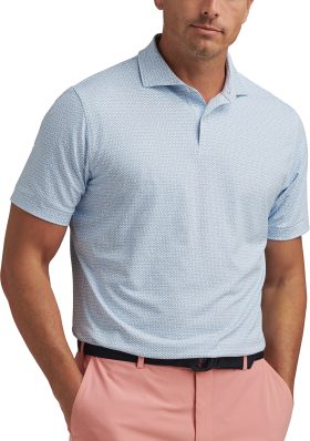 Peter Millar Palermo Performance Jersey Men's Golf Polo - White, Size: Large