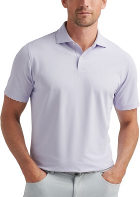 Peter Millar Soul Performance Mesh Men's Golf Polo - Purple, Size: Large