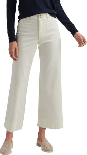 Peter Millar Womens Karlie Stretch Sateen Wide Leg Golf Pants - White, Size: 10