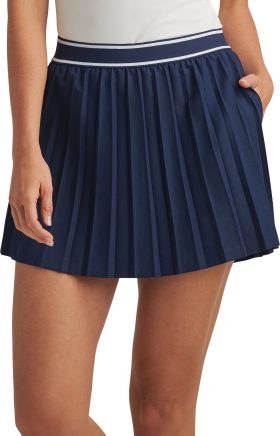 Peter Millar Womens Mickey Pleated 15 Inch Golf Skort - Blue, Size: Large