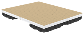PlayStar Aluminum Floating Swim Raft with Resin Top - Raft w/o Ladder