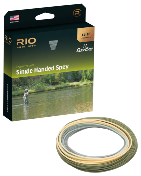 RIO Elite Single-Handed Spey Fly Line - Gray/Glacial/Peach/Camo - 80' - 3