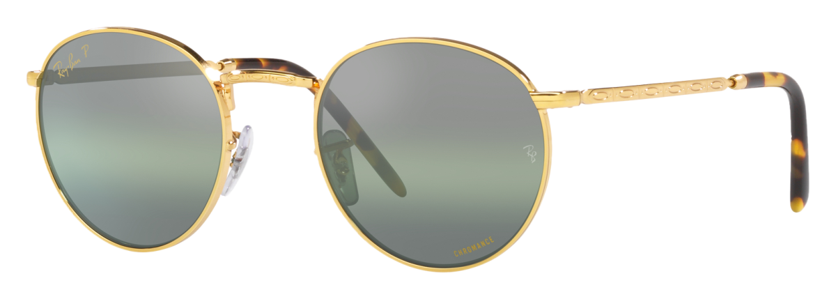 Ray-Ban New Round RB3637 Chromance Mirror Glass Polarized Sunglasses