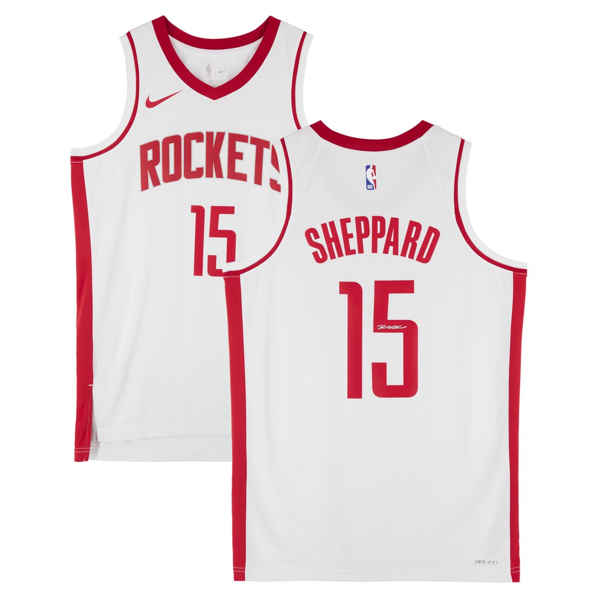 Reed Sheppard Houston Rockets Autographed Nike White Association Swingman Jersey