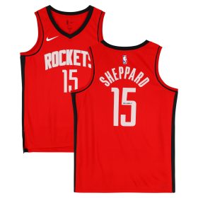 Reed Sheppard Houston Rockets Autographed Red Nike Icon Swingman Jersey