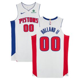Ron Holland II Detroit Pistons Game-Used #00 White Nike Jersey vs. New York Knicks on April 21, 2025 - Round 1 Game 2 - Size 48+4