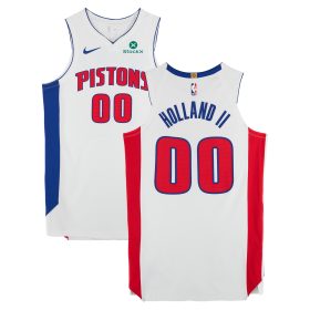 Ron Holland II Detroit Pistons Game-Used #00 White Nike Jersey vs. New York Knicks on April 24, 2025 - Round 1 Game 3 - Size 48+4