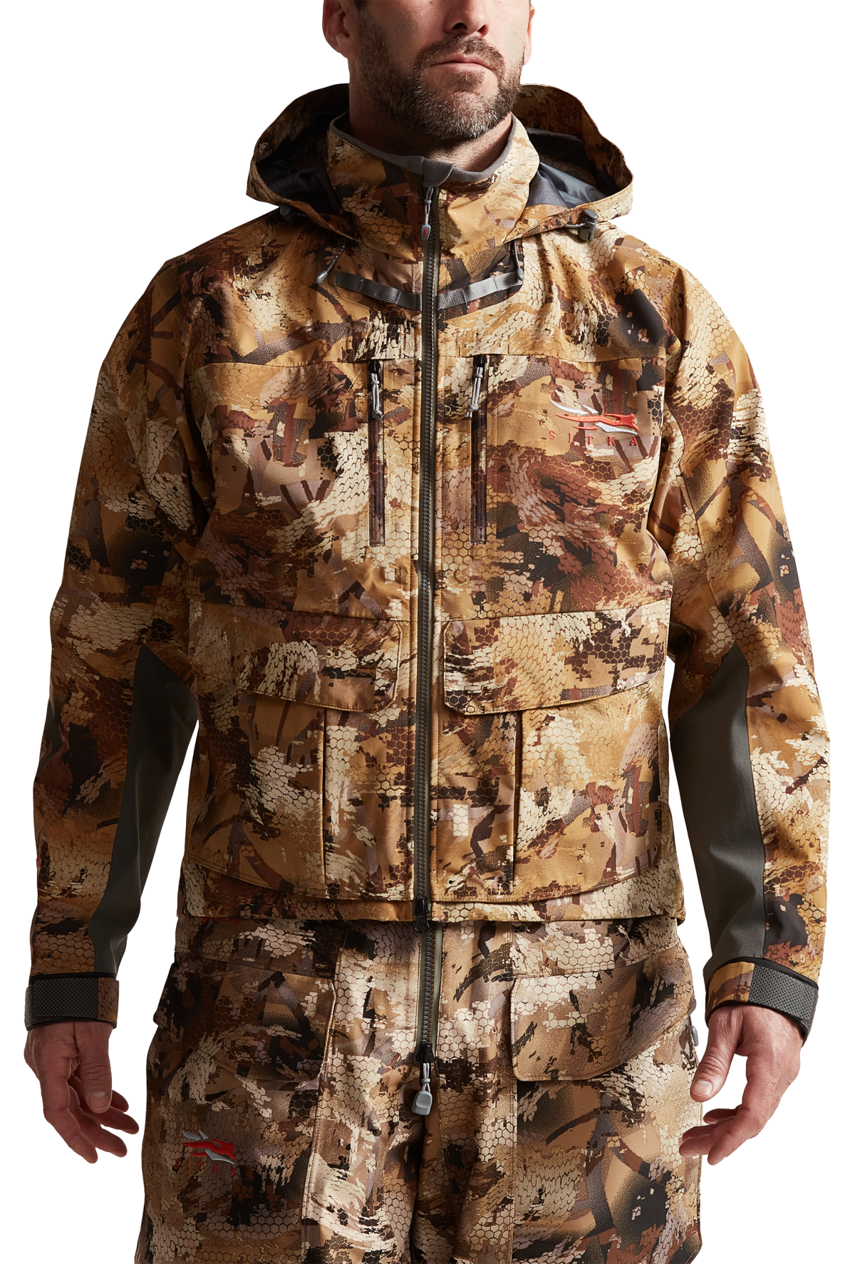 SITKA GORE OPTIFADE Concealment Waterfowl Marsh Delta Pro Wading Jacket for Men - XL