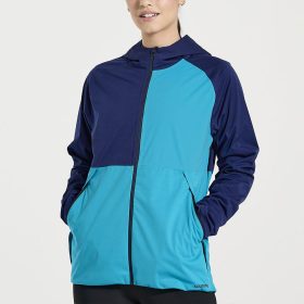 Saucony Boulder Drizzle Jacket Women's Running Apparel Sodalite, Size XL