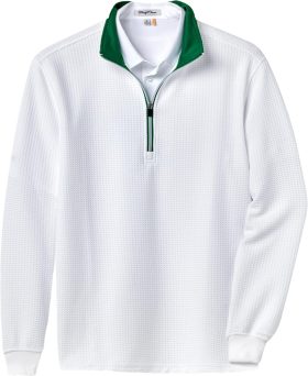 Straight Down Optic Quarter-Zip Men's Golf Pullover - White, Size: XXL