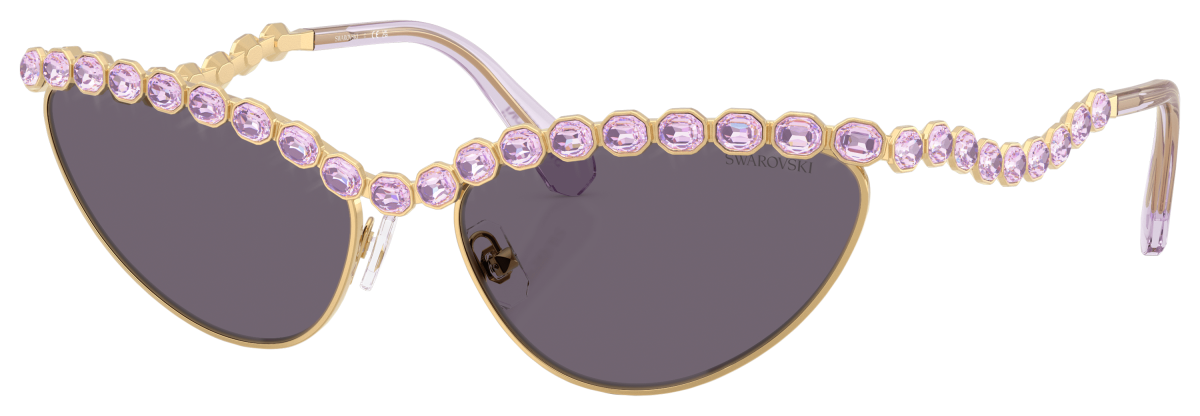 Swarovski SK7030 Sunglasses for Ladies - Gold/Violet