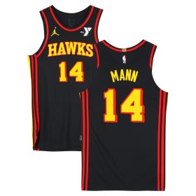 Terance Mann Atlanta Hawks Game-Used #14 Black Jordan Brand Jersey vs. Detroit Pistons on February 23, 2025 - Size 48+4