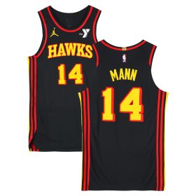 Terance Mann Atlanta Hawks Game-Used #14 Black Jordan Brand Jersey vs. Milwaukee Bucks on March 30, 2025 - Size 48+4