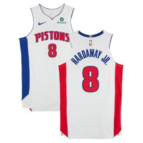Tim Hardaway Jr. Detroit Pistons Game-Used #8 White Nike Jersey vs. New York Knicks on April 21, 2025 - Round 1 Game 2 - Size 48+4