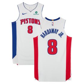 Tim Hardaway Jr. Detroit Pistons Game-Used #8 White Nike Jersey vs. New York Knicks on April 24, 2025 - Round 1 Game 3 -Size 48+4