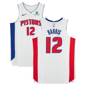 Tobias Harris Detroit Pistons Game-Used #12 White Nike Jersey vs. New York Knicks on April 24, 2025 - Round 1 Game 3 - Size 50+5