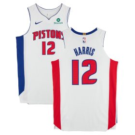 Tobias Harris Detroit Pistons Game-Used #12 White Nike Jersey vs. New York Knicks on April 27, 2025 - Round 1 Game 4 -Size 50+4