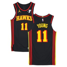 Trae Young Atlanta Hawks Game-Used #11 Black Jordan Brand Jersey vs. Miami Heat on December 28, 2024 - Size 44+4