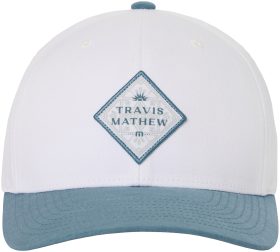TravisMathew Base Fare Snapback Men's Golf Hat - White