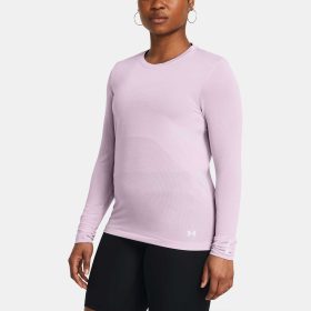 Under Armour Seamless Stride Long Sleeve Women's Running Apparel Purple Ace, Size Large
