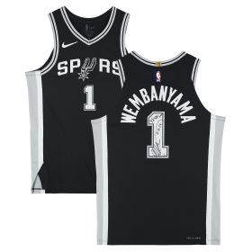 Victor Wembanyama San Antonio Spurs Autographed Nike Black Icon Authentic Jersey with "11-13-24 1st 50 PT Game" Inscription - Limited Edition of 25