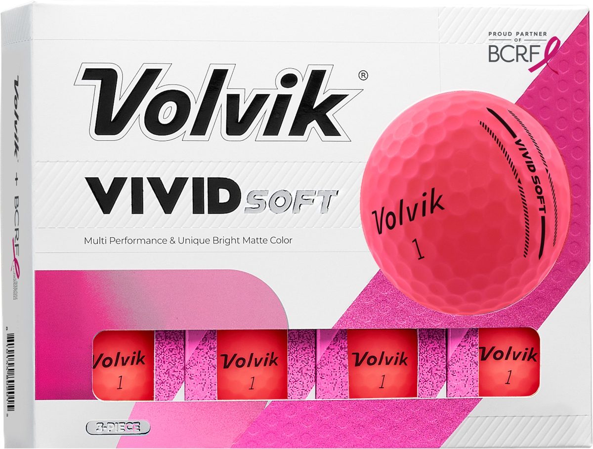 Volvik Vivid Soft Pink BCRF Golf Balls 2025