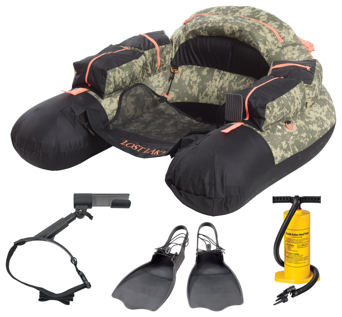 White River Fly Shop Lost Lake Float Tube Combo - Digital Camo/Black