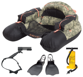White River Fly Shop Lost Lake Float Tube Combo - Digital Camo/Black
