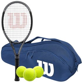 Wilson H2 Hyper Hammer Tennis Racquet Bundled w a Navy Advantage 2.5 Bag and 3 Balls