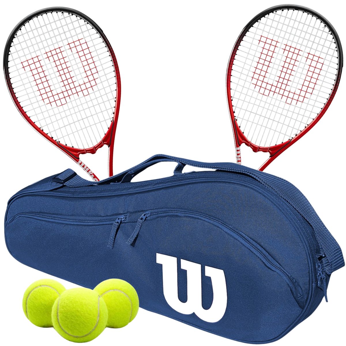 Wilson Pro Staff Precision XL 110 Tennis Racquet Doubles Bundle with an Advantage 2.5 Tennis Bag and 3 Tennis Balls