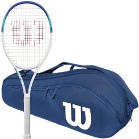 Wilson Six Two Tennis Racquet Bundled w an Advantage 2.5 Tennis Bag (Navy)