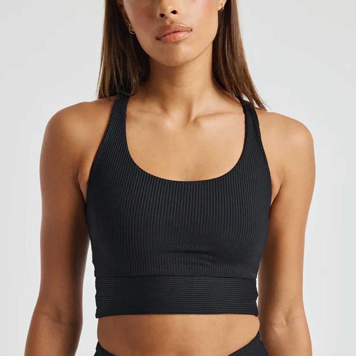 Year of Ours Rib Gym Bra Women's Running Apparel Black, Size XS